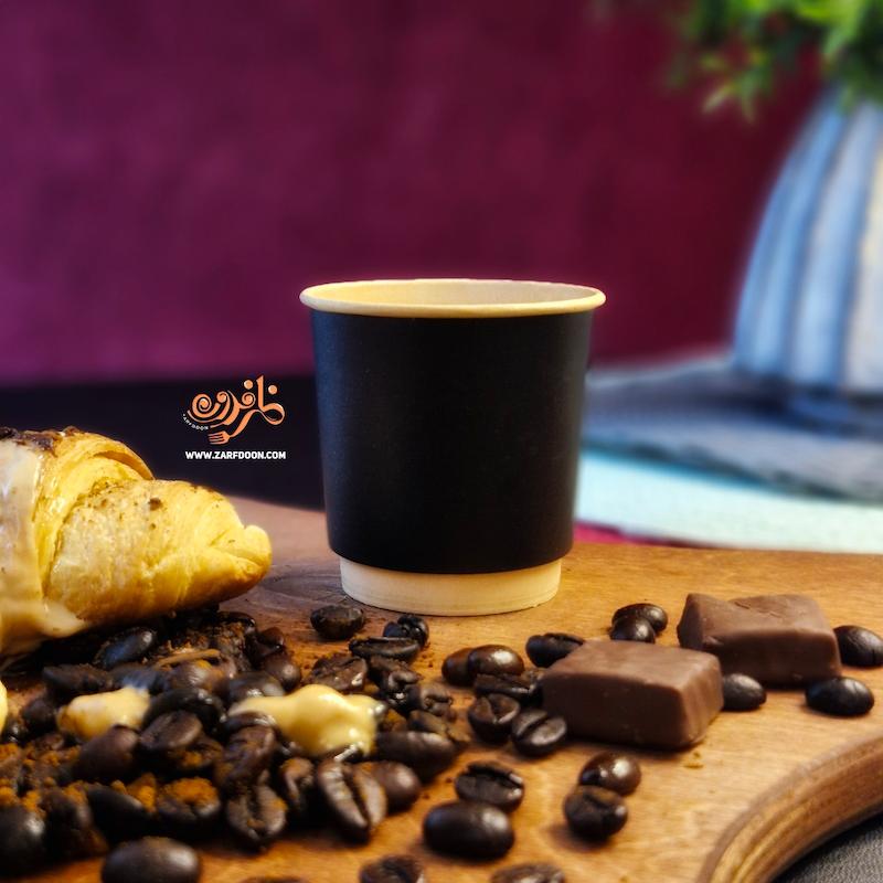 فروش عمده لیوان کاغذی قهوه دوبل بیرون بر هالو + شیک و لاکچری